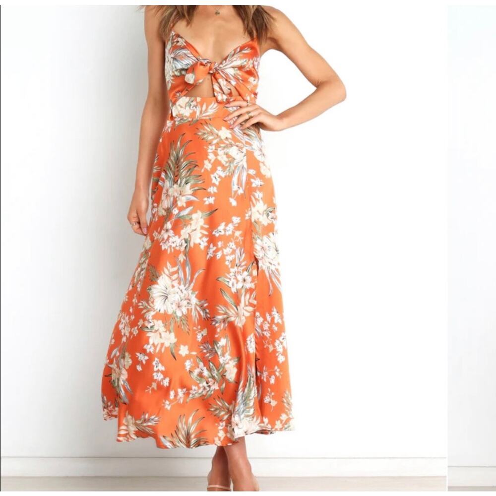 Petal and Pup Floral Midi Dress Size 8 New without tags 682T